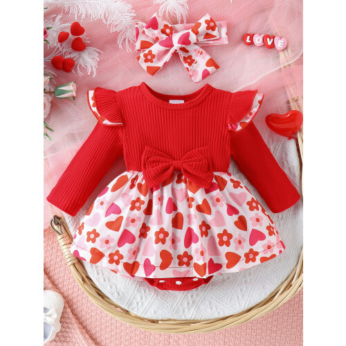 (12-18 Months, Red) Dívčí oblečení pro na Valentýna 1