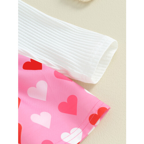 (12-18 Months, Pink) Baba lány Valentin-napi ruha fejpánttal 2