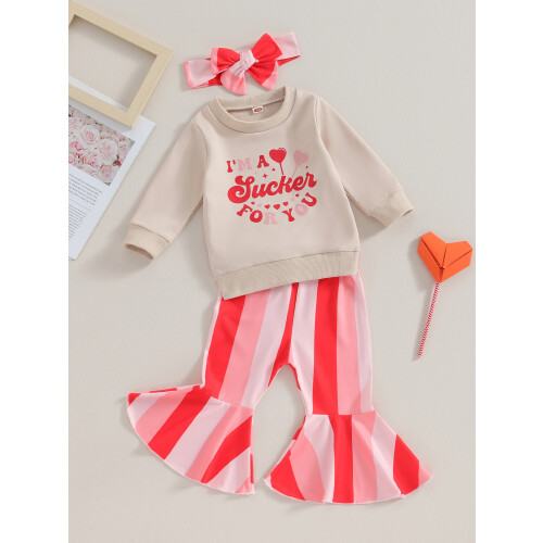 (6-12 Months, Khaki) Σετ Αγίου Βαλεντίνου και κορδέλα 1