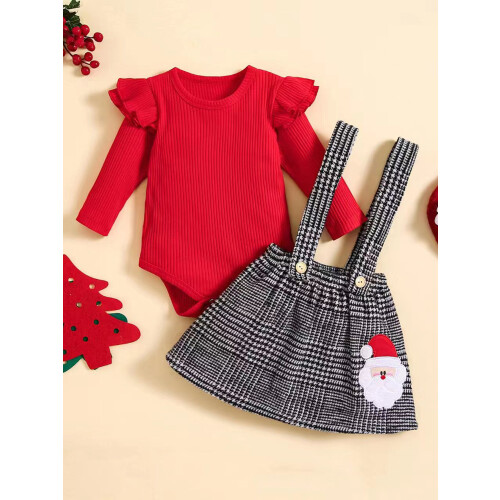 (12-18 Months, Magenta) Χριστουγεννιάτικα ρούχα για 2 τεμαχίων 1