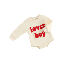 (0-3 Months, Beige) Geansaí Fómhar Naíonán Leanbh Jumpsuit Bróidnéireacht Fuzzy Muineál Babhta Éadaí do Leanaí