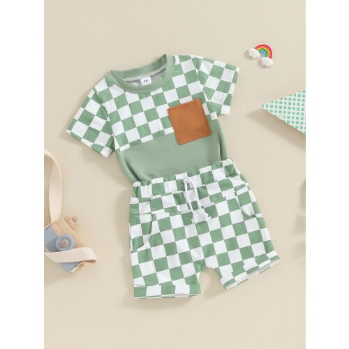 (6-12 Months, Green) Καλοκαιρινά ρούχα για 2 τεμάχια 2