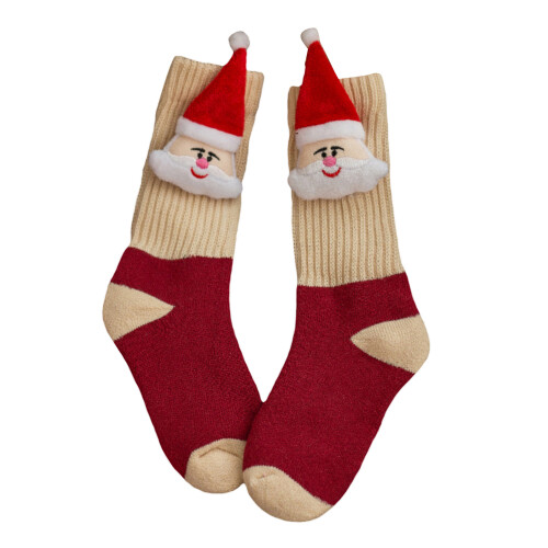 (6-9 Years, Red) Chaussettes de Noël la marche. 1
