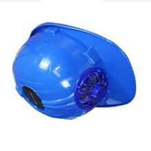 Ventilsicherheitshelm mit Solarlüfter, atmungsaktiver Sonnenschutz, Blau, 29x23x15cm