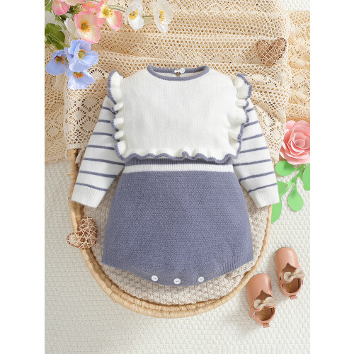 (6-12 Months, Dark Grey) Μωρό κορίτσια πλεκτό χαριτωμένα ρούχα 1