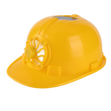 Casco di sicurezza con ventilatore solare, visiera traspirante, dimensioni 29x23x15cm, giallo