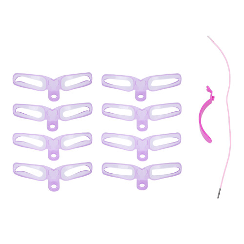 Washable Eyebrow Stencils Adjustable Position Eyebrow Shaping Stencil Reusable Eyebrow Template Kit 8 Styles Time Saving Makeup Tool With Handle And
