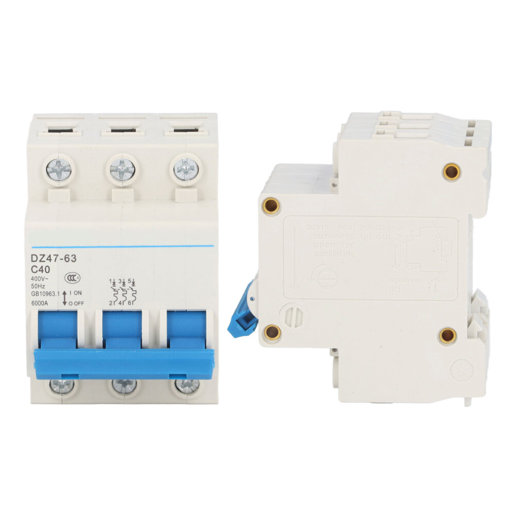 Dz47-63 C40 Mini Circuit Breaker 40A Ac 400V Din Rail Mount 8421375902799