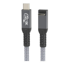 USB 4-Kabel 90 Stereoscopisch Elleboog 40Gbps USB4 Type C Datakabel Snel Opladen PD 240W, 8K Video-Overdracht 1M