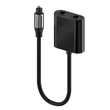 Glasfaserkabel-Splitter, 2-In-1-Toslink-Konverter für HDTV, DVD, Digital-TV, Soundbar-Verstärker, Heller Farbanschluss
