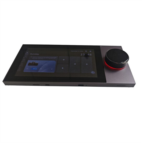 7 Inch Android 8.1 Tuya  Home Control Panel with Rotary Button Zigbee Hub WiFi Wall Amplifier,for Alexa Voice 1