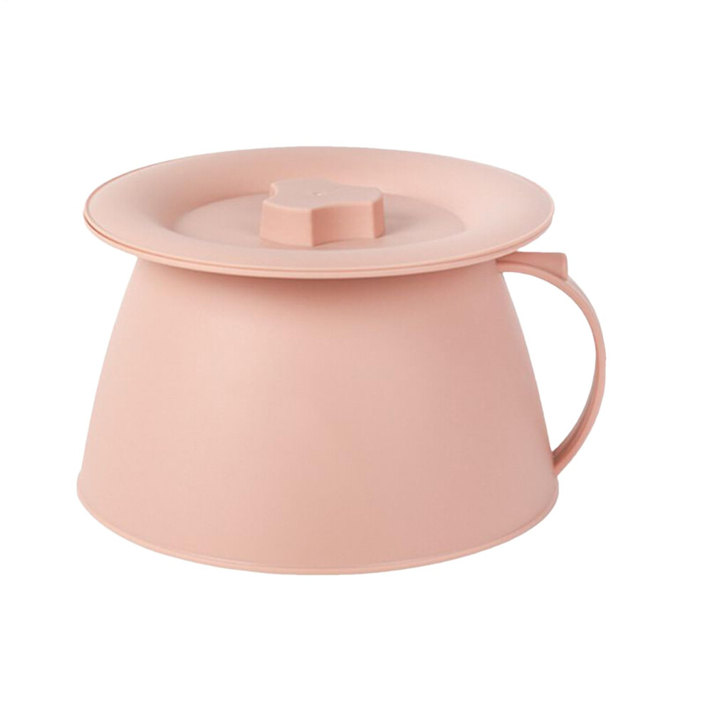 Bucket 1.5L Pee Pot With Lid And Handle Pink Unisex Bedpan For Men Women Teens
