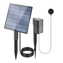 Solar Pond Aerator Solar Air Pump with Adjustable Panel for Fish Tanks Hydroponics Low Noise