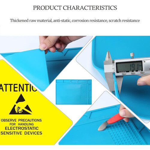 Silicone Soldering Mat Heat Resistant Magnetic Work Pad for Electronics and PCB 2