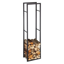 Firewood Storage Rack Vertical Metal Log Holder, HeavyDuty Indoor Outdoor Rack for Fireplace, Patio, Deck or Fire Pit