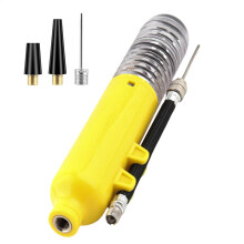 Ball Air Pump Portable Pressure Manual Pump For Basketballs, Footballs, Volleyballs, Compact LaborSaving Yellow