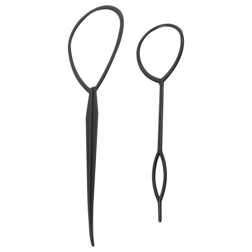 2 x plastica flaxen capelli dispositivo nero