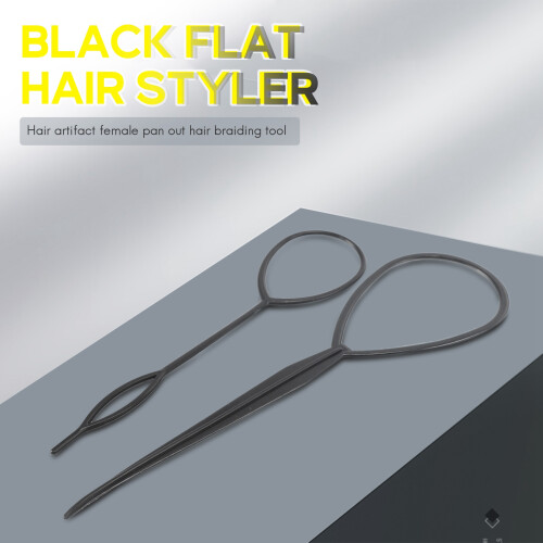 2 x plastica flaxen capelli dispositivo nero 1