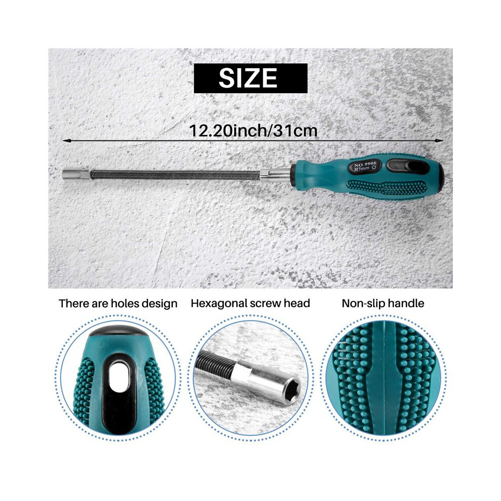 7Mm Socket Screwdriver Flexible Hex Flex Manual Sc 4853967011925