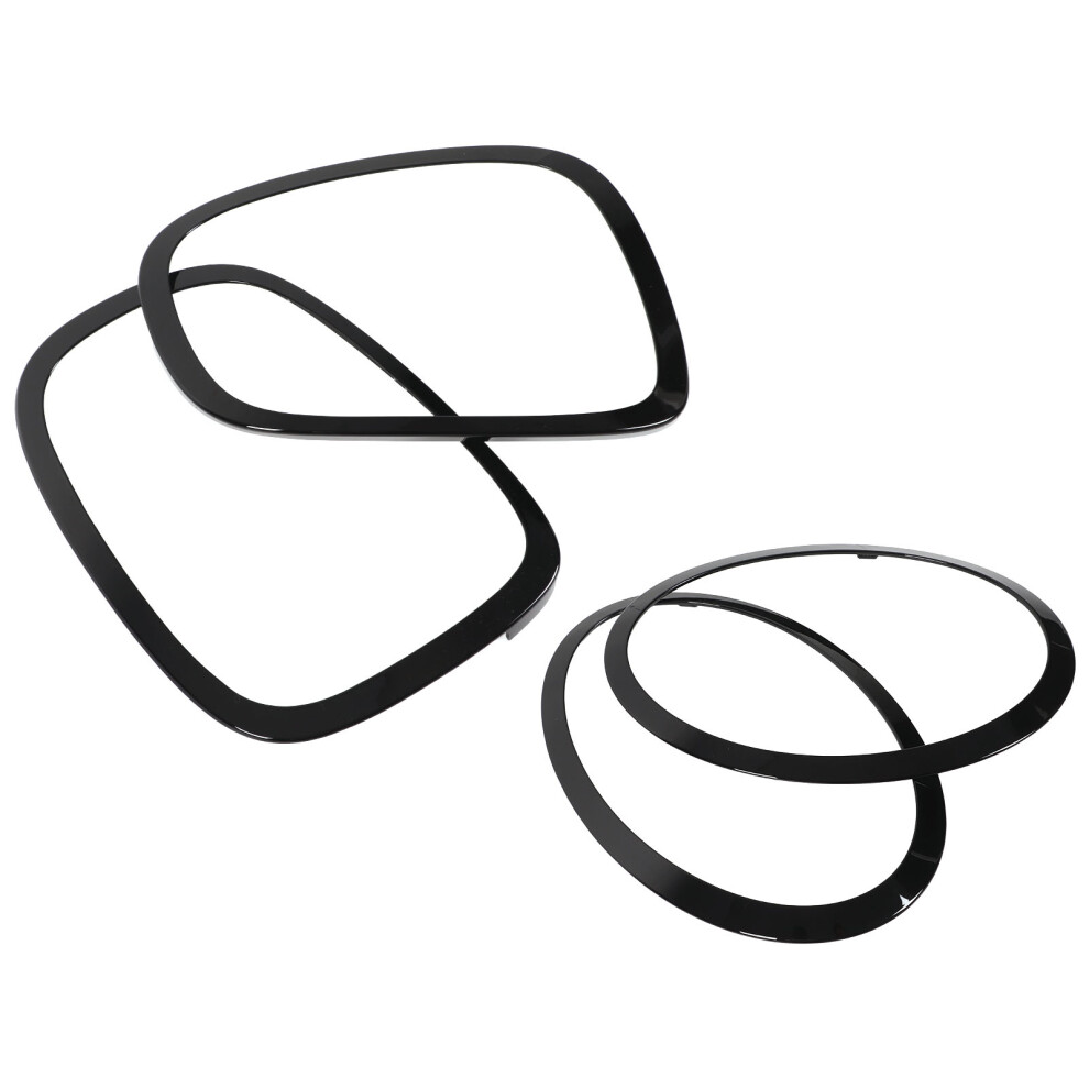 Sleek Headlight Taillight Covers Fit F55 F56 F57 Models Black 7641375906547