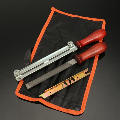 5Pcs/Set Chainsaw Sharpening Filing Kit 5.2Mm File Fits For  3/8 Pro Chain 2