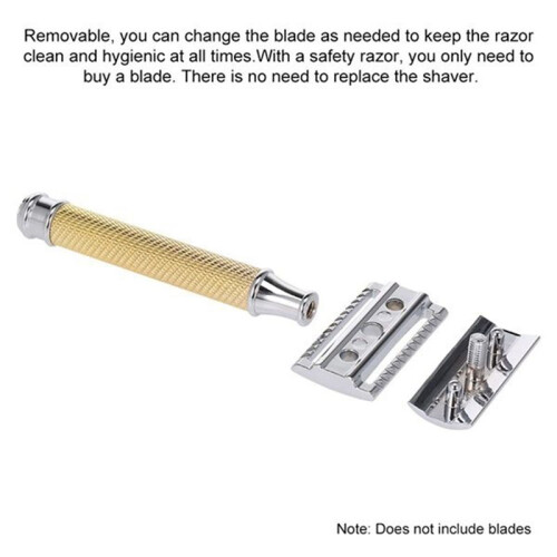 Gold Adjustable Double  Classic Safety   Shaving  with Base Cutter  Cover 2