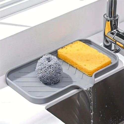 3PCS Countertop Dry Silicone Mat Drain Soap Pad Bathroom Soap Dish 2