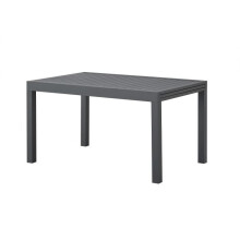 Ausziehbarer rechteckiger Gartentisch für 6 bis 10 Personen - Aluminiumstruktur - L 135-270 x B 90 x H 75 cm - Dunkelgrau