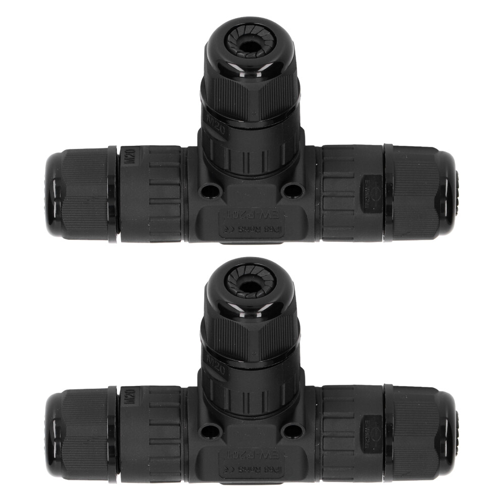 Ip68 Waterproof T Type Tee Junction Box Connector 9-12Mm 450V 16A 4941375908347