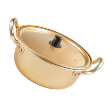 Noodles Pot 1Pc Double Handle Aluminum Cooking Pan for Ramen Gas and Electric Stove Easy to Clean for Home Outdoor Use