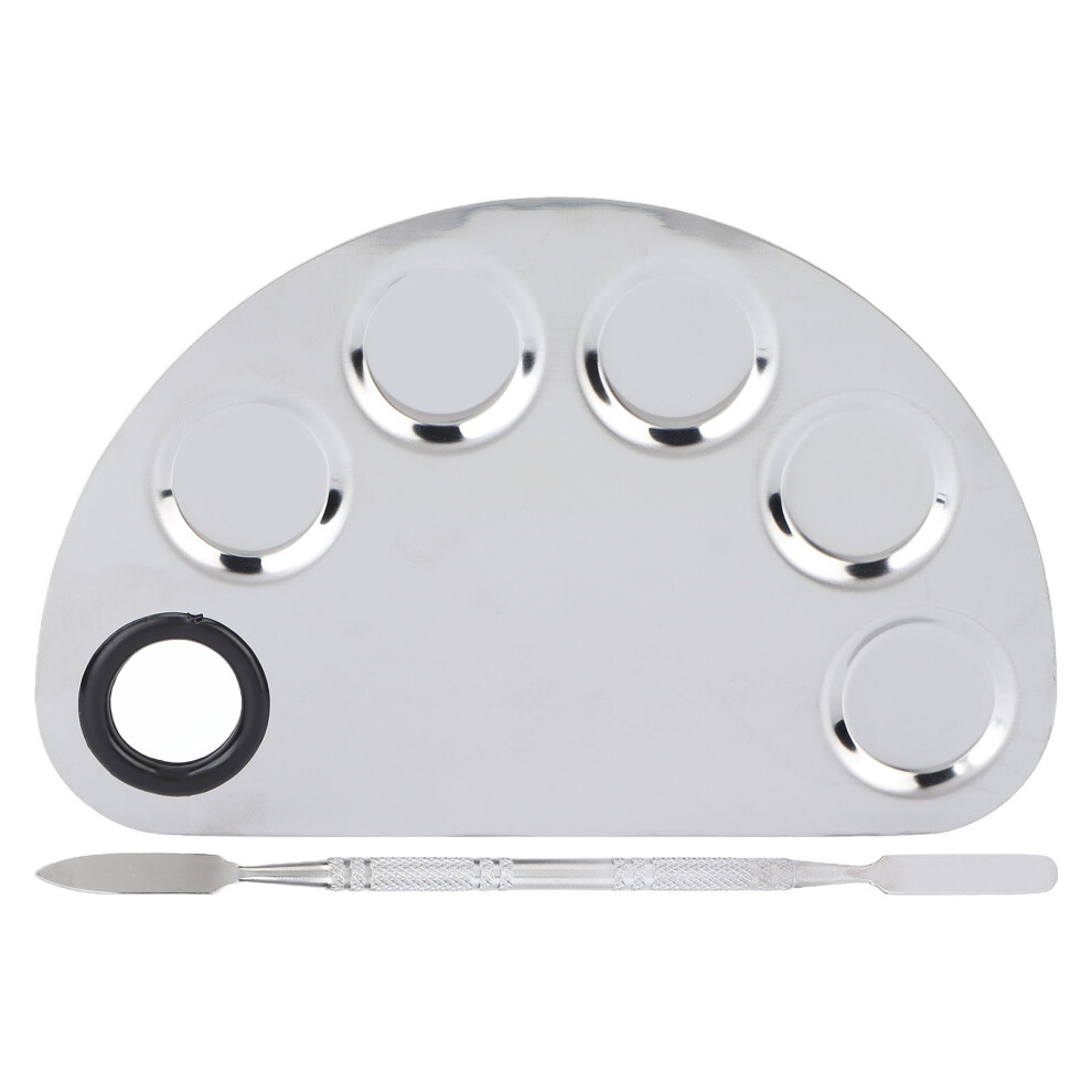 Mix Colors With Confidence, Stainless Steel Cosmetic Mixing Palette, Bright And Clean Mixing Surface For Easy Cleaning, Dual Head Spatula Ensures