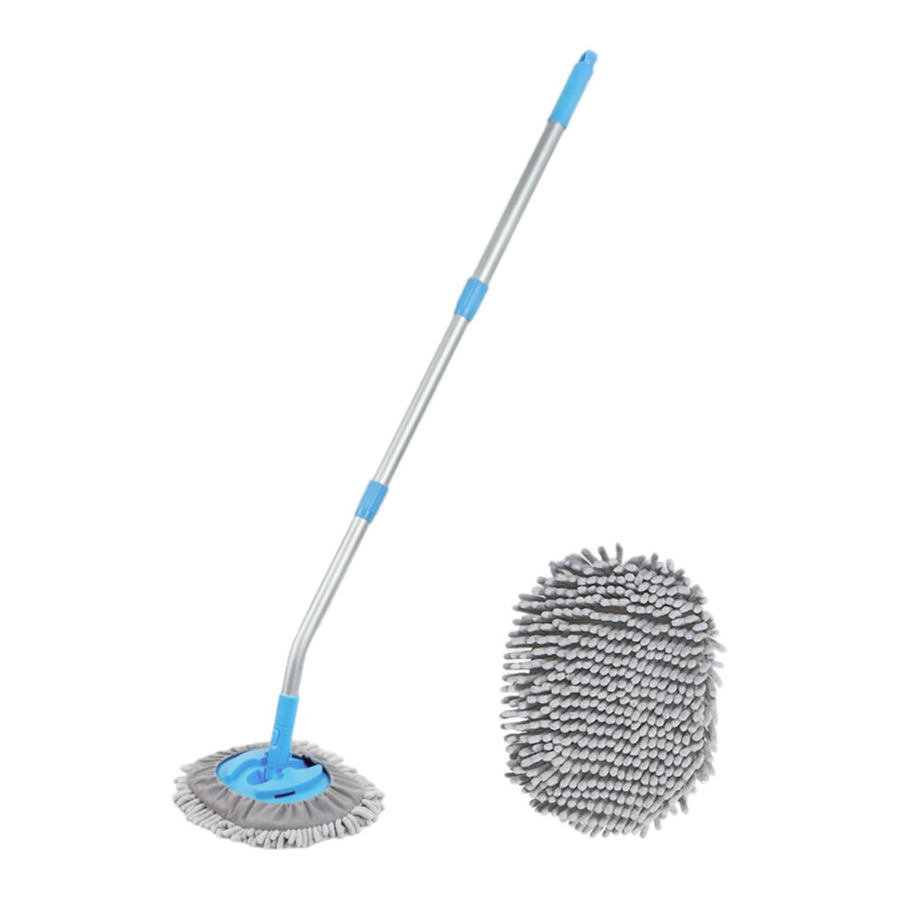 Car Wash Brush With Telescoping Long Handle, 15 Curved Scratch Mop For Suv Detailing 9347817556889