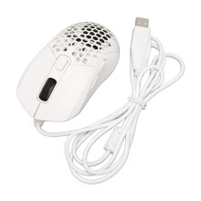 Wired RGB Ergonomic Gaming Mouse, Adjustable 7200DPI, 6 Programmable Buttons, 4.9ft Cable, White