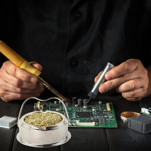 Soldering Iron Stand with Copper Wire Cleaner, HeatResistant Rustproof Base for Electronics 1