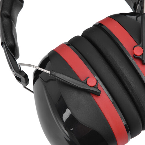 Cache-oreilles pliables anti-bruit 12,3 oz Noir/Rouge 1