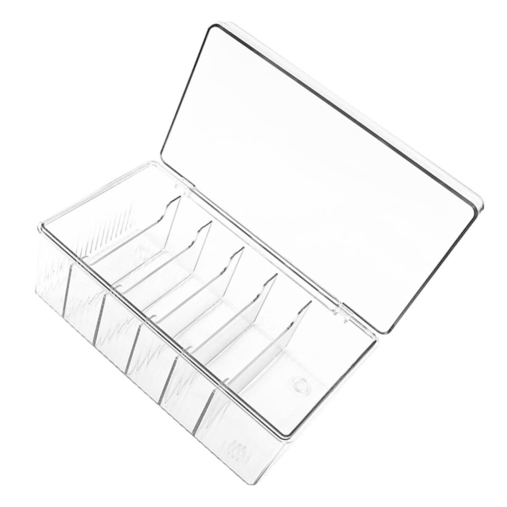Acrylic Eyelash Extension Storage Box Lash Tools Organizer with Cover for Makeup Brushes