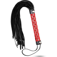 Whip Red Riding Whip 15.5 Inch Black Faux Leather Crop Short Whip for Couples with Comfortable Grip and Durable Design
