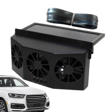 Solar Car Vent Fan with Battery, Triple Airflow, Window Mounted Cooler for SUVs and Trucks