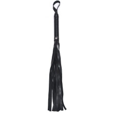 Strong Bondage Whips Leather Flogger for Adult Play, Black Bull Whip Restraints, BDSM Toys for SM Games