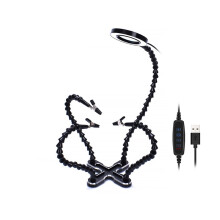 Helping Hands Soldering Station with 360 Rotating Alligator Clips and Adjustable Gooseneck Arms