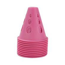 Traffic Control Soccer Training Cone 10Piece Set Multifunctional Plastic Marking Cone Pink