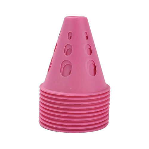 Traffic Control Soccer Training Cone 10Piece Set Multifunctional Plastic Marking Cone Pink