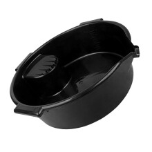 Heavy Duty Oil Drain Pan with Handle and Scale, Round Oil Collection Container for Garage Use