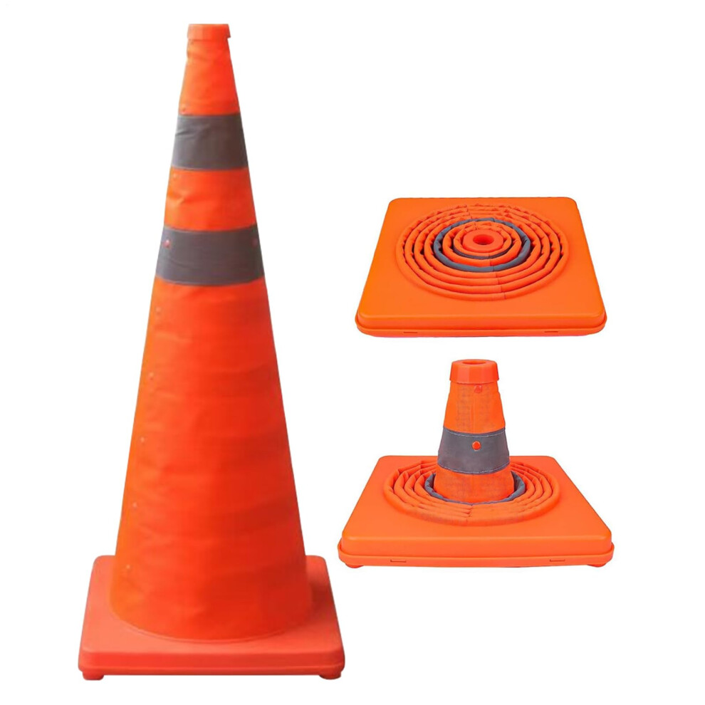 Safety Cone Reflective Orange 60Cm Waterproof Barrier For Road Construction Parking School Industrial Soccer Practice 9187378469255