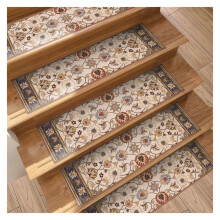 Non Slip Stair Treads Carpet 7PCS Soft Self Adhesive for Wooden Steps Durable Protection Green