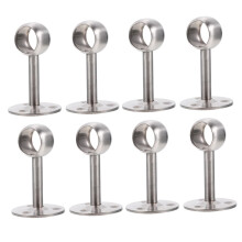 Stainless Steel Ceiling Mount Hooks 8Piece For Curtain Rods And Closet Rods Robust Support