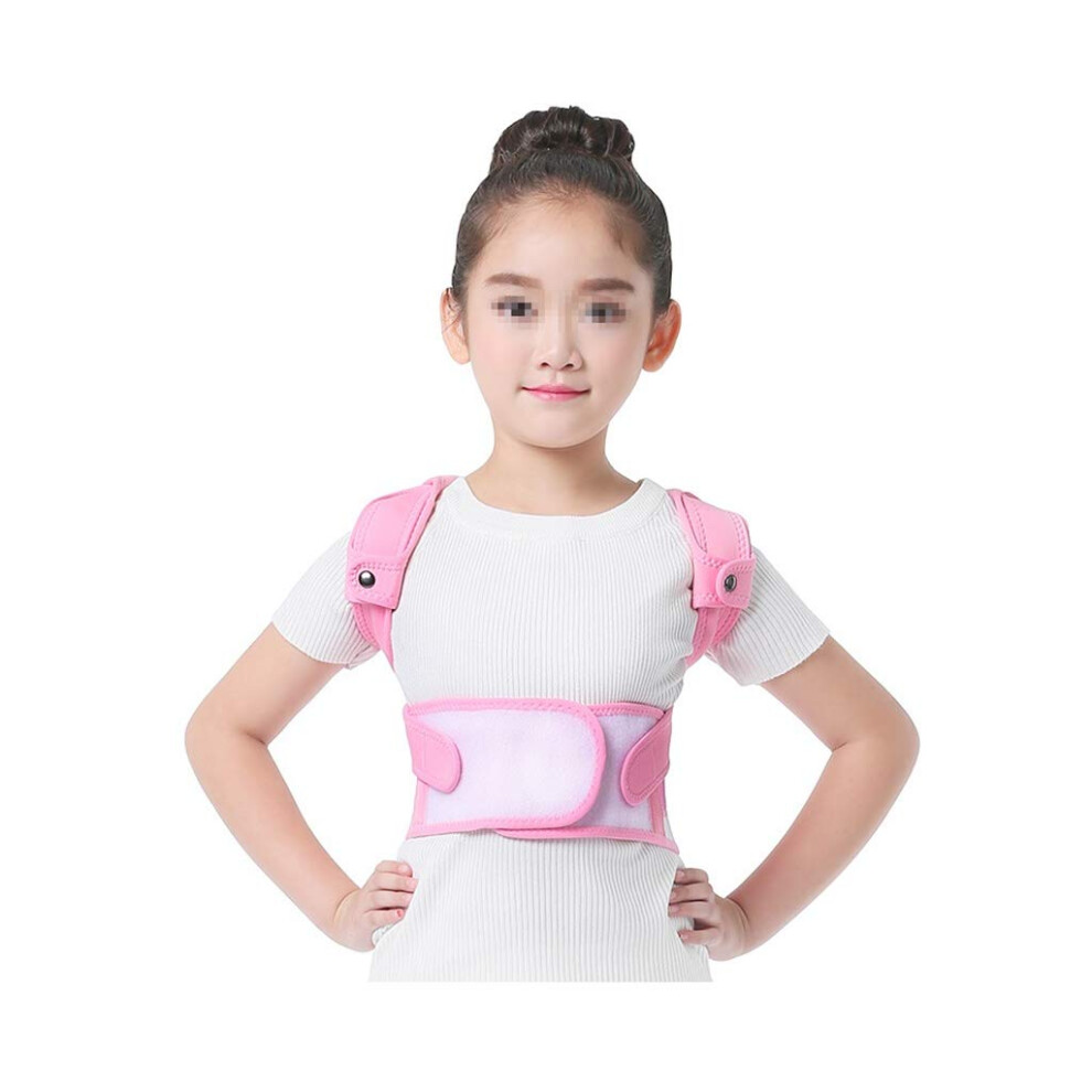 Posture Corrector Elastic Fit Strengthen Shape For Children Color Pink Size S