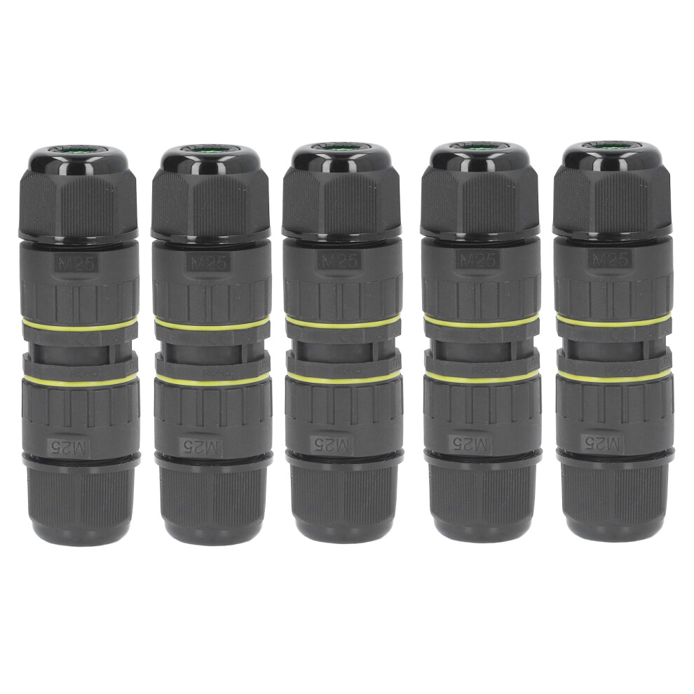 5Pcs Waterproof M25 Junction Box Led Light Wire Connectors, Ip68, 9-12Mm 5081375915538