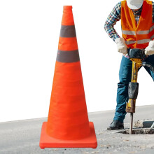 Parking Cones Foldable 70cm Waterproof Outdoor Safety Cones For Kids Soccer Practice Playground Driveway Parking