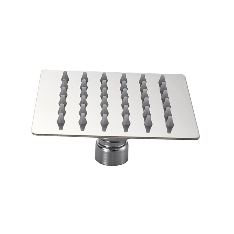 Stainless Steel Ultra Thin Square Shower Head Pressure Rainfall Waterfall Design With Outlets Resistant Silver Finish For Bathroom Ref: 5094 9382693319067
